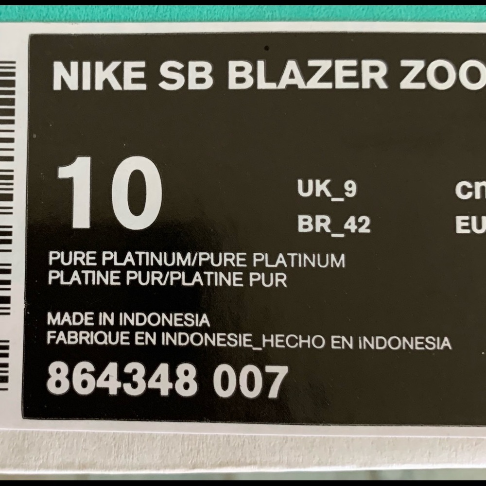 🌼NIKE🌼 SB BLAZER ZOOM LOW XT ‘Pure Platinum’ - Picture 10 of 10